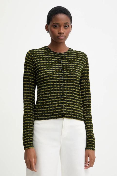 United Colors of Benetton kardigan damski kolor zielony lekki 12F3D5028 - zdjęcie produktu nr 2