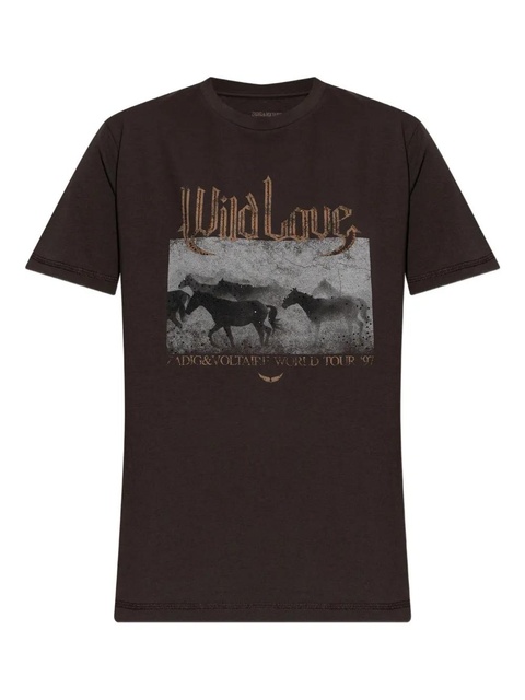 Zadig&Voltaire graphic-print T-shirt - Brown - zdjęcie produktu nr 1
