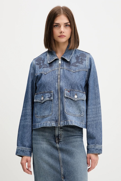 Tommy Jeans kurtka jeansowa kolor granatowy przejściowa DW0DW21553 - zdjęcie produktu nr 1