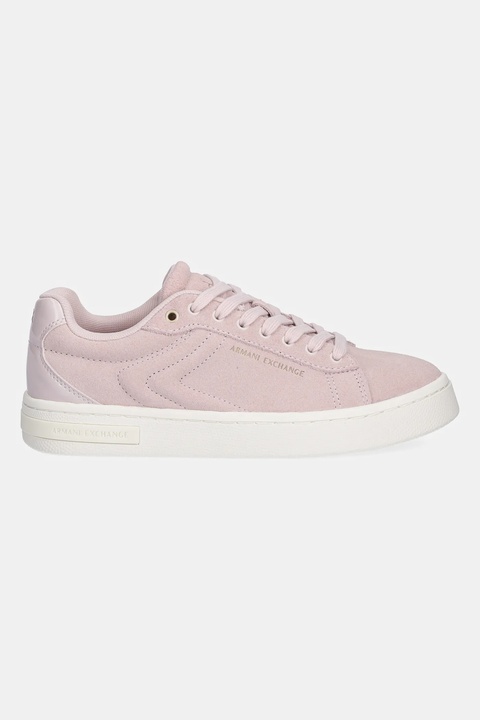 Armani Exchange sneakersy zamszowe damskie kolor różowy XW001619 AF17445 U4012 - zdjęcie produktu nr 2