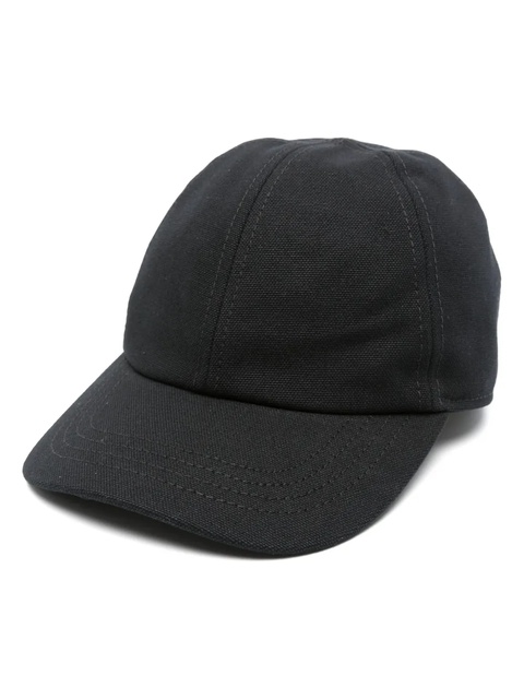 The Attico embroidered-logo canvas cap - Black - zdjęcie produktu nr 2