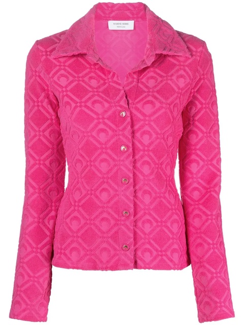 Marine Serre button-fastening jacquard top - Pink - zdjęcie produktu nr 1