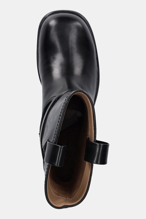 Armani Exchange botki damskie kolor czarny na słupku XW001654 AF17476 UC001 - zdjęcie produktu nr 2