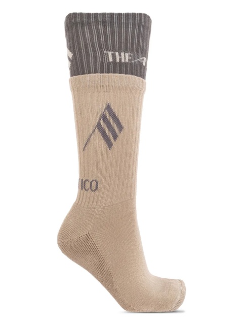 The Attico flag-logo cotton socks - Neutrals - zdjęcie produktu nr 2