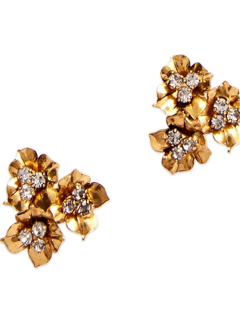 Jennifer Behr Maye floral-motif stud earrings - Gold - zdjęcie produktu nr 1
