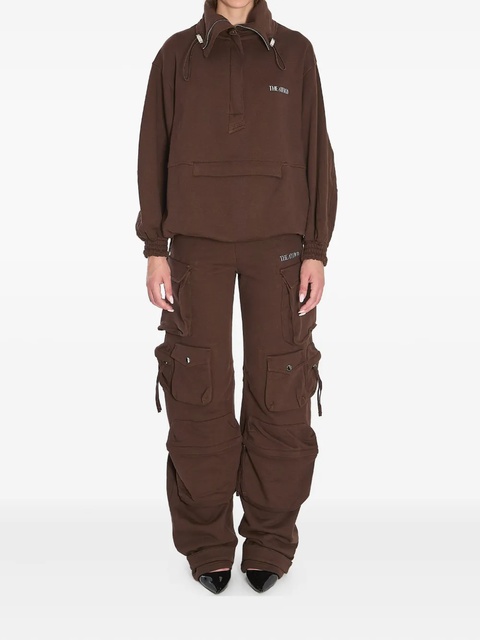 The Attico Fern elasticated-waist cargo pants - Brown - zdjęcie produktu nr 1