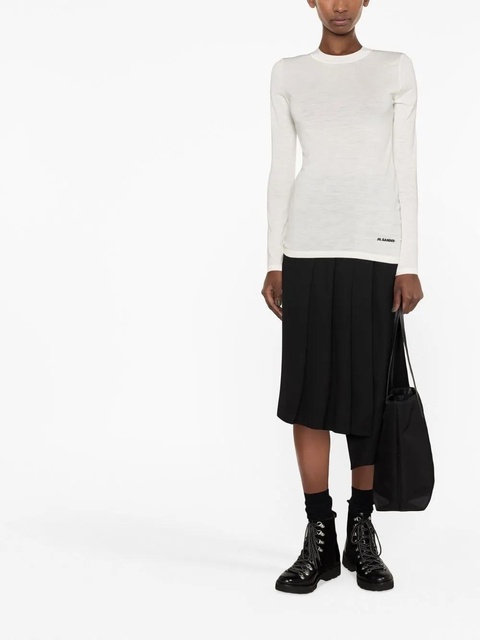 Jil Sander logo-print long-sleeve T-Shirt - Neutrals - zdjęcie produktu nr 2