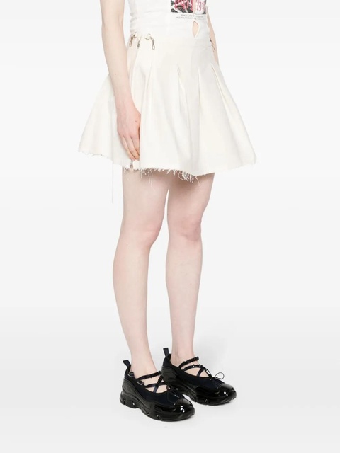OUR LEGACY Object pleated mini skirt - Neutrals - zdjęcie produktu nr 2