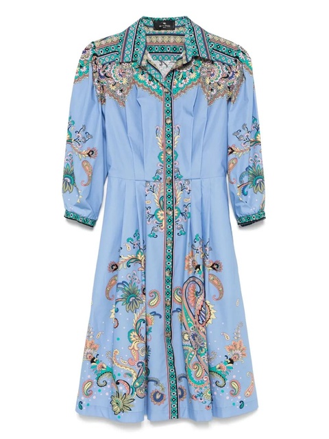 ETRO paisley-print midi dress - Blue - zdjęcie produktu nr 1