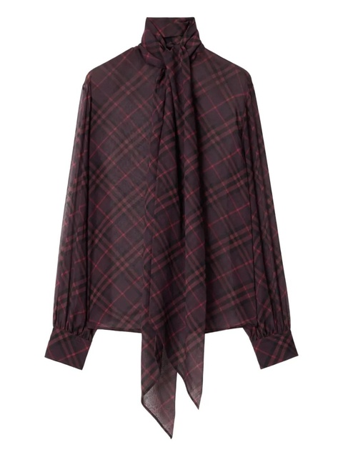 Burberry check-pattern blouse - Red - zdjęcie produktu nr 1