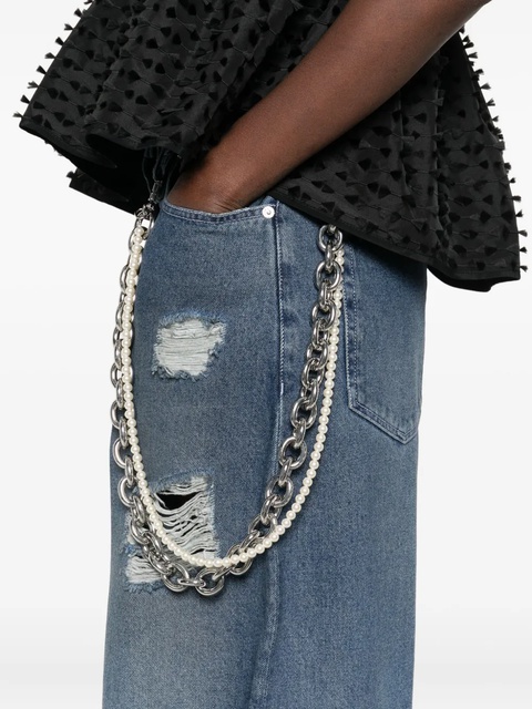 Simone Rocha distressed jeans - Blue - zdjęcie produktu nr 2