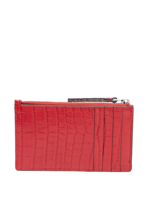 Tory Burch embossed zip-around wallet - Red - zdjęcie produktu nr 1