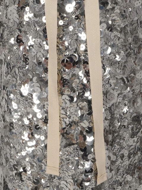 Prada sequin-embellished side-tie midi skirt - Grey - zdjęcie produktu nr 2