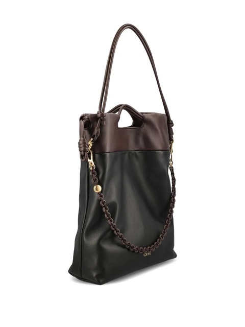 LOEWE chain-detail leather shoulder bag - Black - zdjęcie produktu nr 2