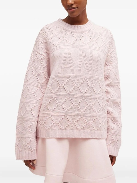 GANNI textured sweater - Pink - zdjęcie produktu nr 1