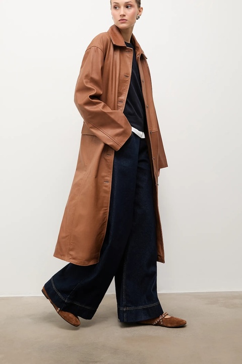 Answear.LAB baleriny zamszowe kolor brązowy - zdjęcie produktu nr 2