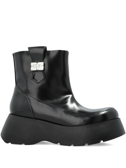 GANNI buckle platform boots - Black - zdjęcie produktu nr 1