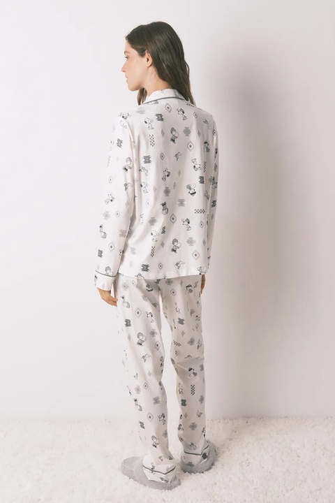 women'secret piżama SNOOPY damska kolor biały bawełniana 3132163 - zdjęcie produktu nr 2