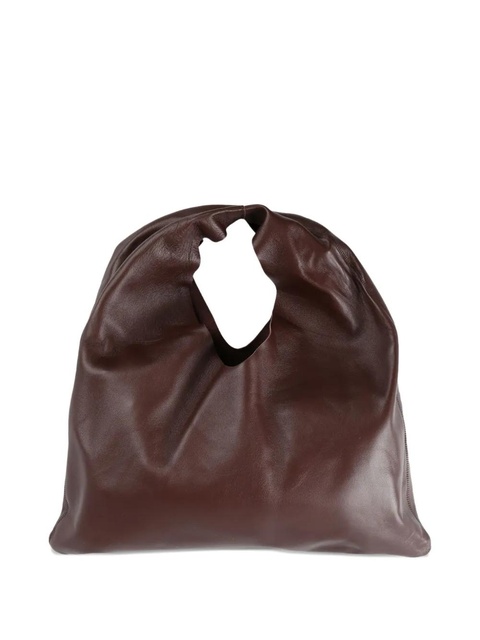 The Row draped leather tote bag - Brown - zdjęcie produktu nr 1