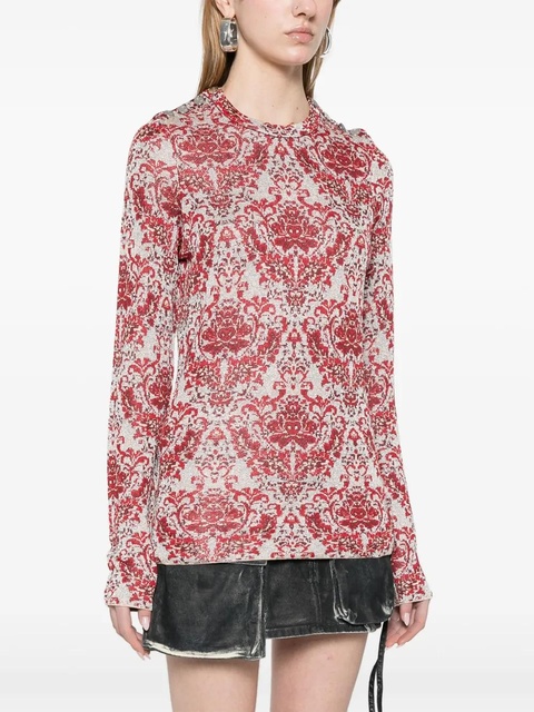 Rabanne paisley-jacquard top - Silver - zdjęcie produktu nr 2