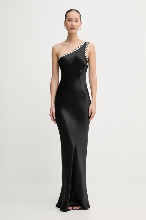 Never Fully Dressed sukienka wiskozowa kolor czarny maxi prosta NFDDR3035 - zdjęcie produktu nr 1