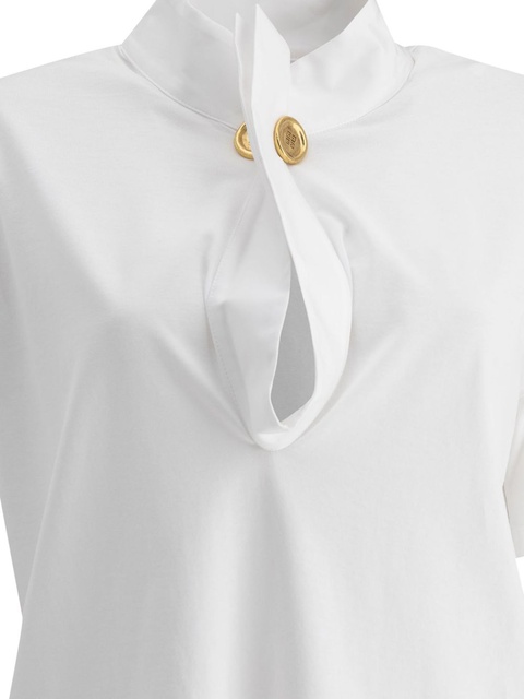 Givenchy buttoned-collar T-shirt - White - zdjęcie produktu nr 2
