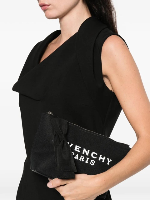 Givenchy bow-detailed logo clutch bag - Black - zdjęcie produktu nr 1