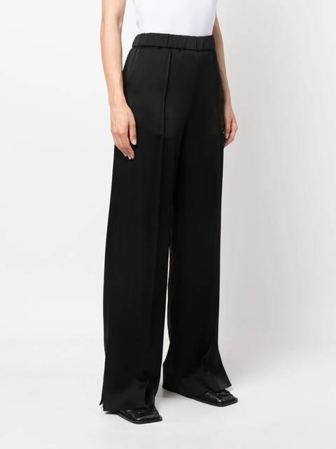 Jil Sander satin-finish wide-leg trousers - Black - zdjęcie produktu nr 2