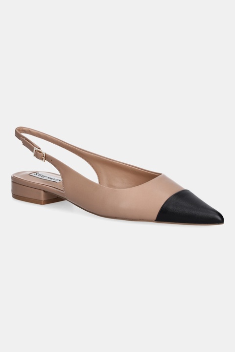 Steve Madden baleriny skórzane Rowyn kolor brązowy z odkrytą piętą 11003900 - zdjęcie produktu nr 1