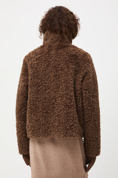 Medicine kurtka damska kolor brązowy przejściowa oversize - zdjęcie produktu nr 2