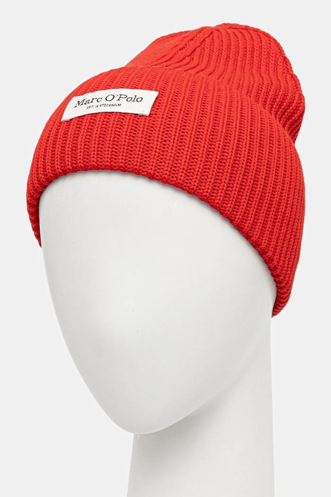 Marc O'Polo czapka kolor czerwony 600605901141 - zdjęcie produktu nr 2