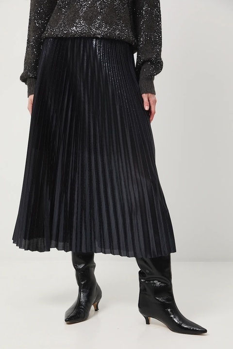 Medicine spódnica kolor granatowy midi rozkloszowana - zdjęcie produktu nr 2