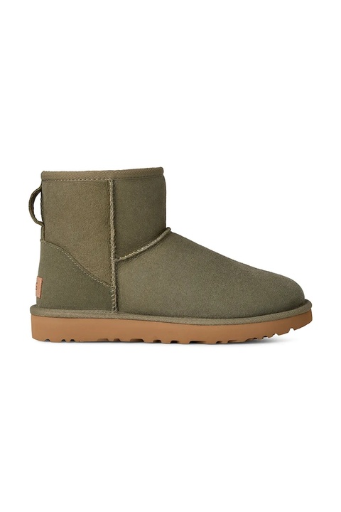 UGG śniegowce zamszowe Classic Mini II kolor zielony 1016222.MSSGR - zdjęcie produktu nr 1
