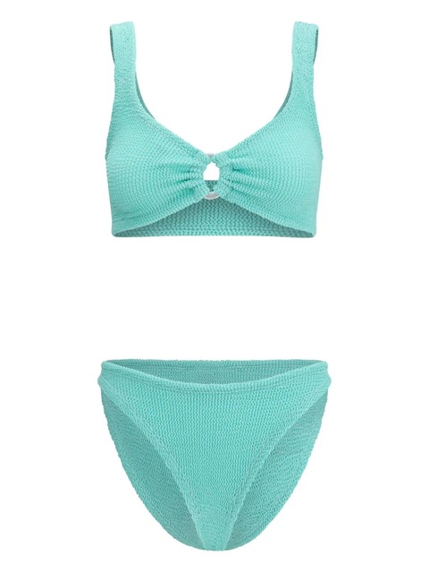 Hunza G Julia ring-detail textured bikini - Blue - zdjęcie produktu nr 1