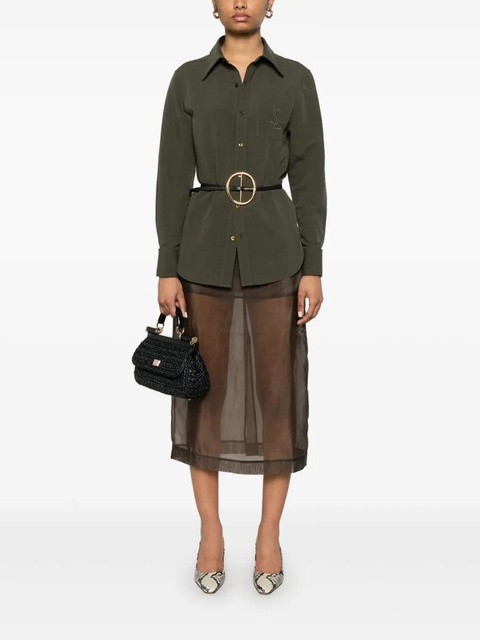 Saint Laurent Cassandre shirt - Green - zdjęcie produktu nr 2