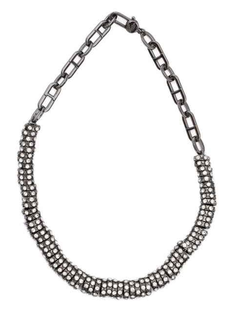 Max Mara crystal-embellished necklaces - Grey - zdjęcie produktu nr 1