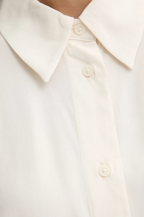 Marc O'Polo koszula damska kolor beżowy regular z kołnierzykiem klasycznym 5000007985 - zdjęcie produktu nr 2