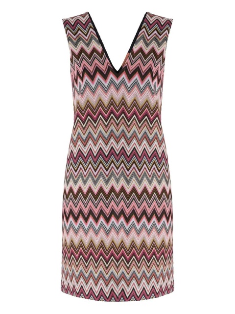 Missoni zigzag-pattern mini dress - Pink - zdjęcie produktu nr 1