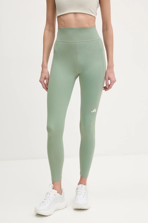adidas Performance legginsy do biegania Own The Run kolor zielony gładkie JI5672 - zdjęcie produktu nr 1