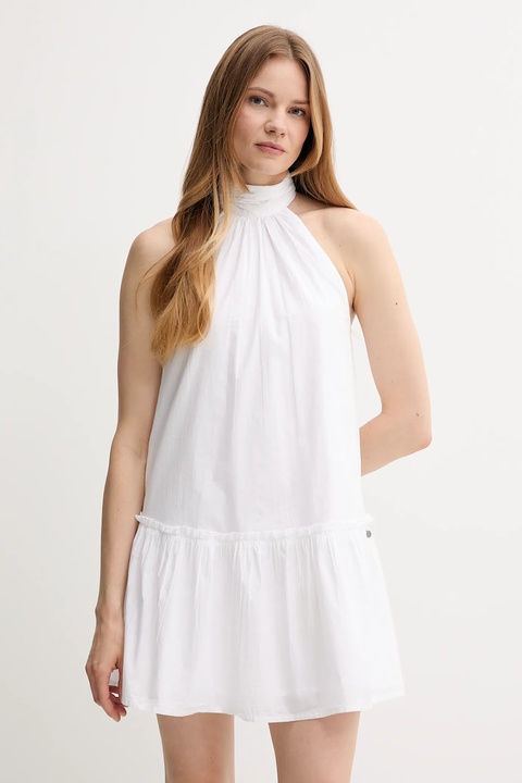 Pepe Jeans sukienka bawełniana kolor biały mini rozkloszowana PL953761 - zdjęcie produktu nr 1