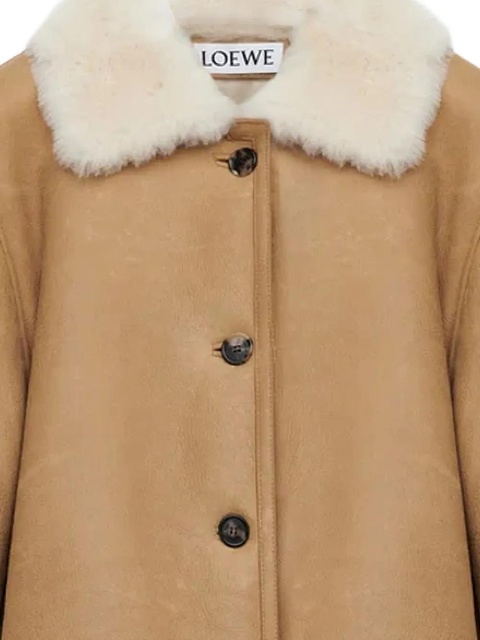 LOEWE shearling-collared button jacket - Neutrals - zdjęcie produktu nr 2