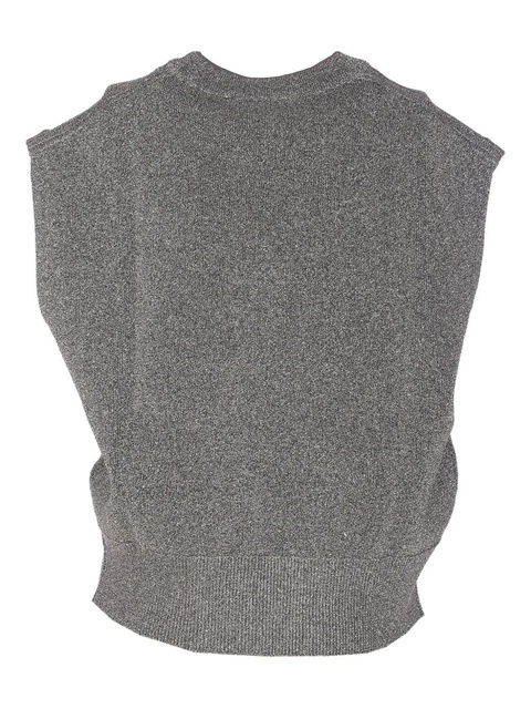Essentiel Antwerp crew-neck metallic-effect vest - Grey - zdjęcie produktu nr 2