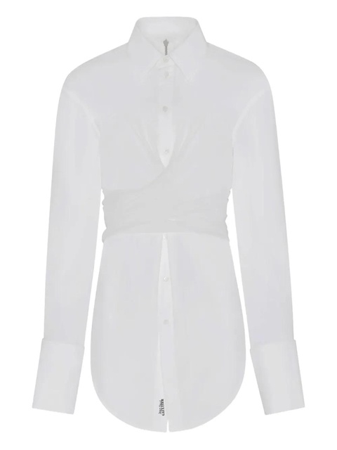 Jean Paul Gaultier draped zip-back shirt dress - White - zdjęcie produktu nr 1