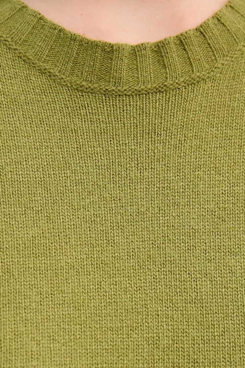 United Colors of Benetton kamizelka z dodatkiem wełny kolor zielony lekki 126WD10BA - zdjęcie produktu nr 2