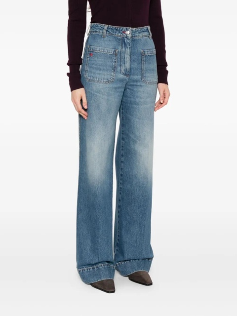 Victoria Beckham pocket-detail jeans - Blue - zdjęcie produktu nr 2