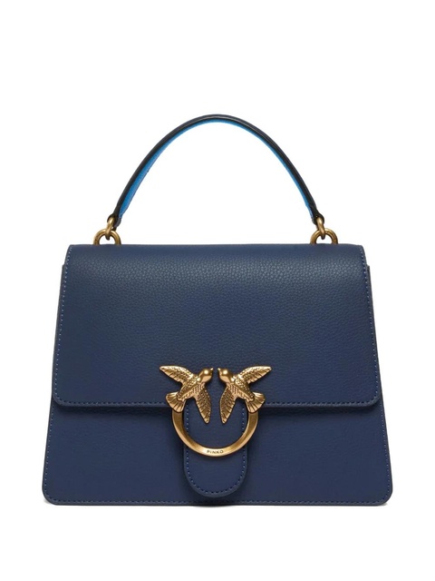 PINKO Love-Birds leather tote bag - Blue - zdjęcie produktu nr 1