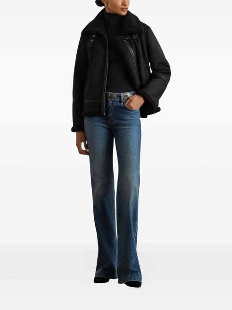 Lauren Ralph Lauren shearling zip-up jacket - Black - zdjęcie produktu nr 2