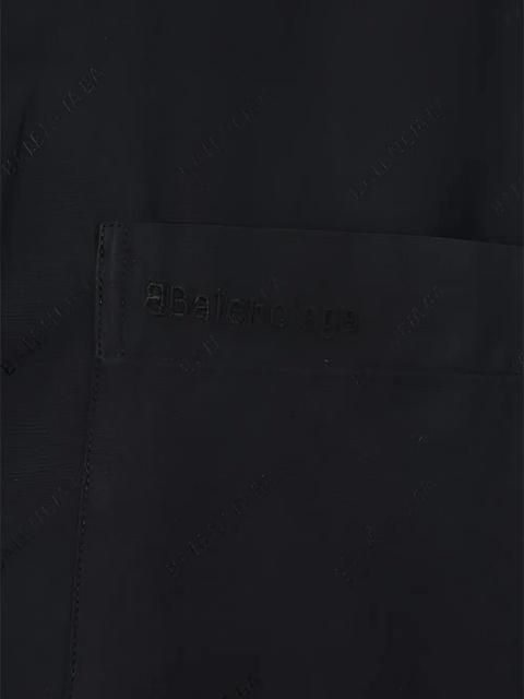 Balenciaga logo-embroidered shirt - Black - zdjęcie produktu nr 2