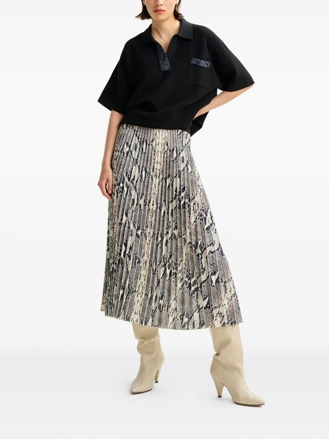Essentiel Antwerp beaded-embellished polo shirt - Black - zdjęcie produktu nr 2