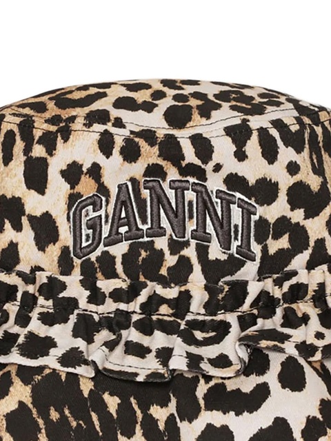 GANNI logo-embroidered bucket hat - Brown - zdjęcie produktu nr 2